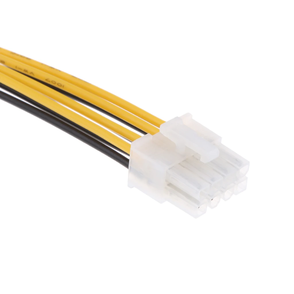 5pcs 4 Pin Female to 8 Pin Male CPU Power Converter Cable Lead Adapter Cord