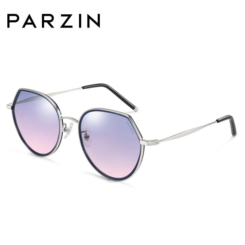 Женские солнцезащитные очки высокого качества в стиле ретро PARZIN, фирменный металлический каркас, солнцезащитные очки с большой оправой, высококачественные нейлоновые женские солнцезащитные очки new - Цвет линз: Pink