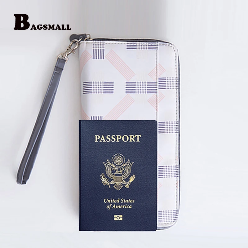 BAGSMALL Women Passport Wallet for Driver License Travel Purse Passport
