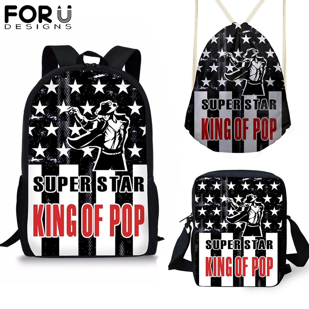 

Cartoon Michael Jacksons Backpack for Students Back To School Bags Boy Kids King of POP Bookbag Children MJ Notebook Backpack