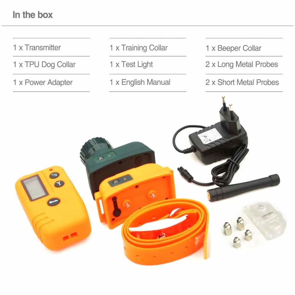 

Remote Electric Shock Dog Training Beeper Collar Rechargeable Remote Control Pet Trainer Waterproof Large Dog Trainer Collar