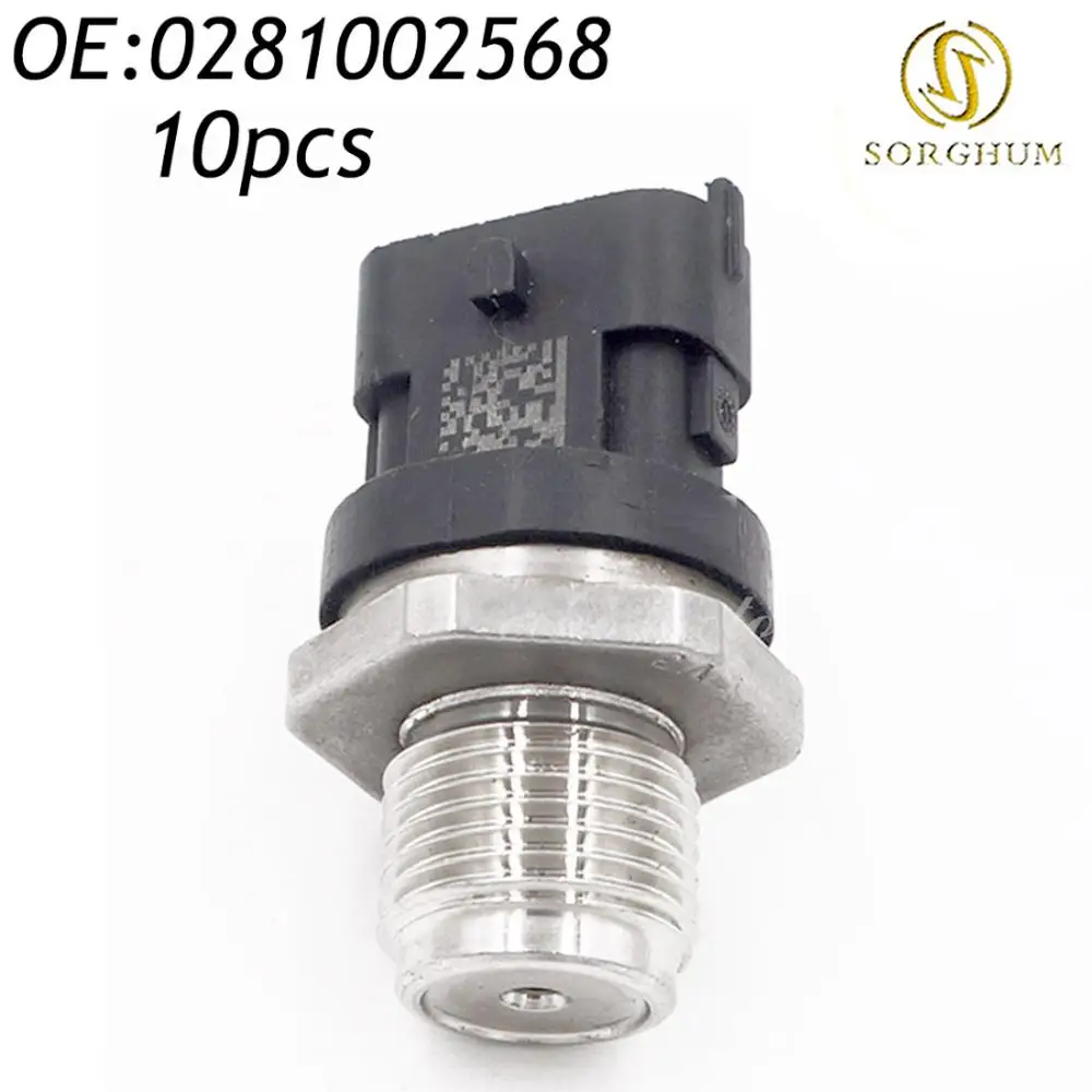 

New 10PCS Fuel Injection Rail Pressure Sensor For Renault Hyundai Fiat Lancia 0281002568