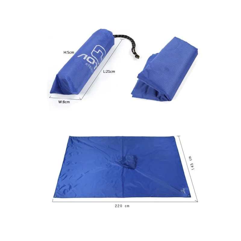 Natural hiking Portable Ultra-thin Folding Camping Mat Pocket Three in one Multifunctional backpack raincoat Moisture-proof pad