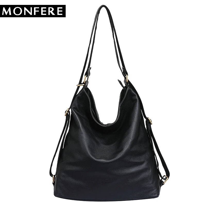 

SC Big Women Genuine Leather Bags Female Cowhide Hobo Messenger&Handbags Large Capacity Casual Shoulder Bags Girl Knapsack