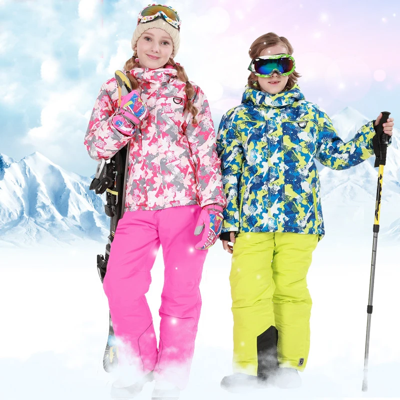 Girls Ski Set Thick Warm Boys Ski Jacket and Pants Children Outerwear Toddler Girls Winter Clothes Windproof Kids Snowboard Suit цена Girls Ski Set Thick Warm Boys Ski Jacket and Pants Children Outerwear Toddler Girls Winter Clothes Windproof Kids Snowboard Suit цены онлайн
