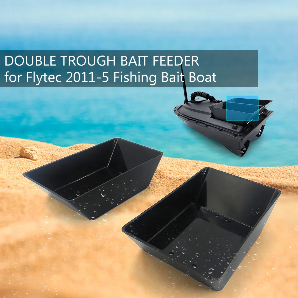 

RC Bait Boat Parts Double Trough Bait Feeder for Flytec 2011-5 1.5kg Loading Remote Control Fishing Bait Boat