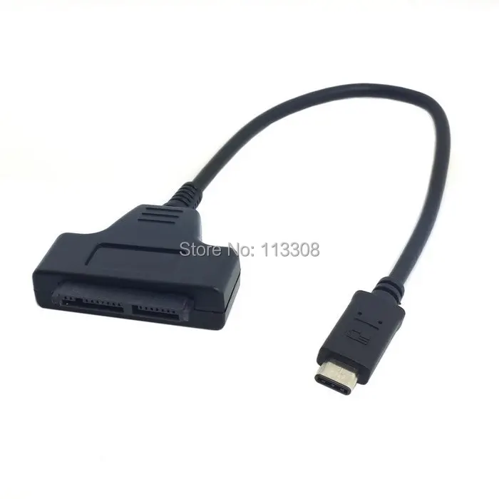

50pcs / lots Type C USB 3.1 Male to Micro SATA 16 Pin 1.8" Hard disk driver SSD Adapter Cable for Macbook & Laptop,By UPS DHL