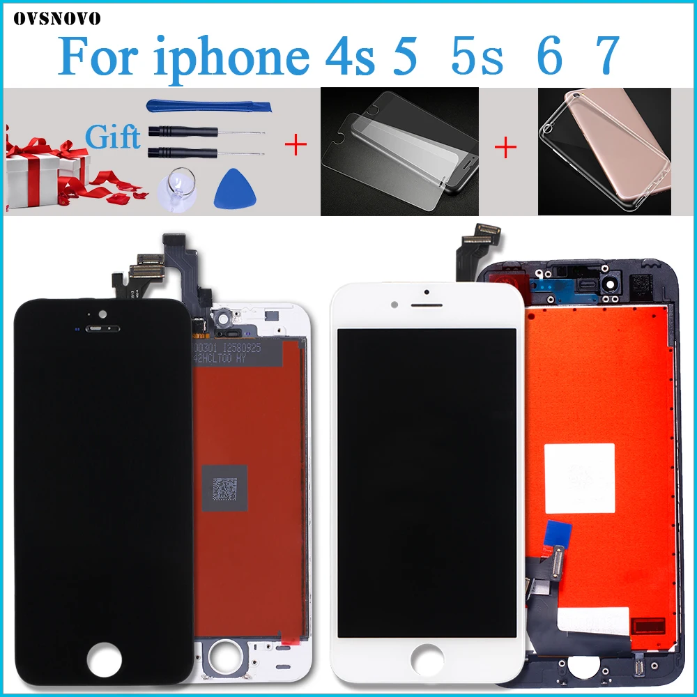 Высококачественный ЖК-дисплей Ovsnovo для iPhone 5 сменный сенсорный экран из стекла 6 7