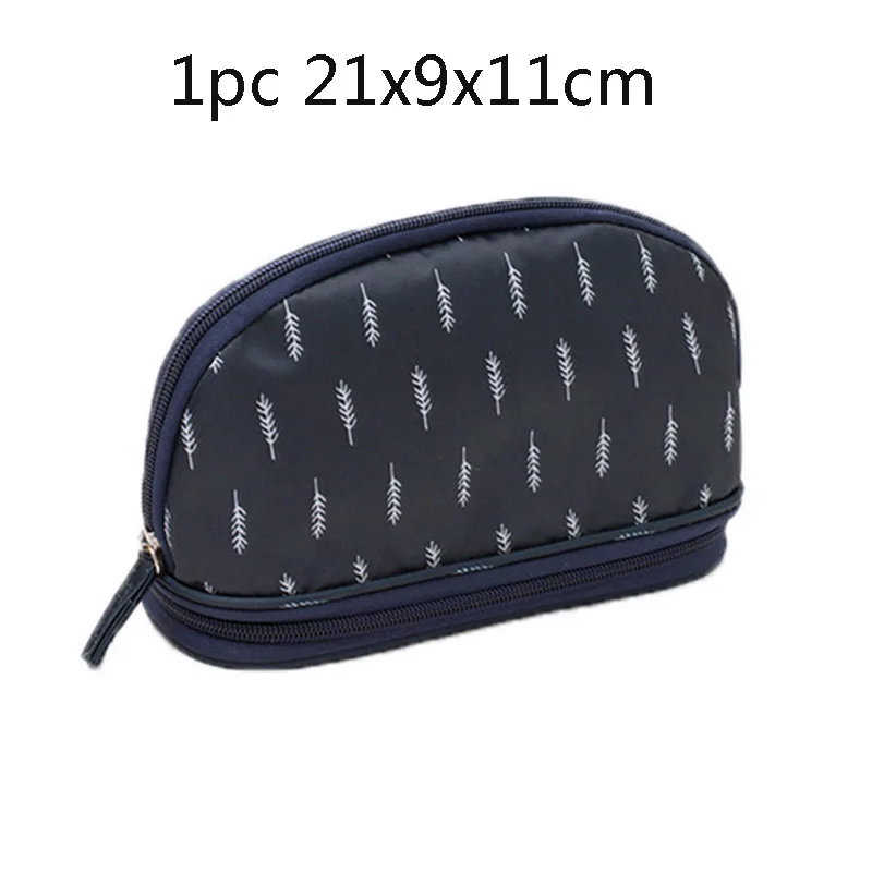 1PCs Portable Cosmetics Storage Bags Case With Zipper Large Capacity Double Layer Makeup Orgnizer For Travel Handbag Container - Color: G192227