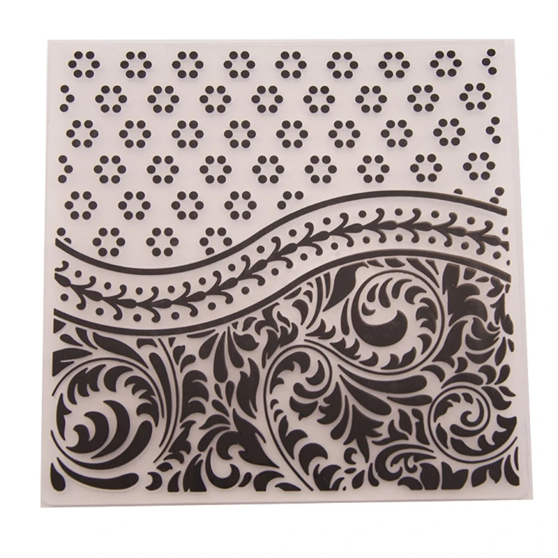 

Plastic Embossing Folder Template DIY Scrapbook Photo Album Card Flower Craft
