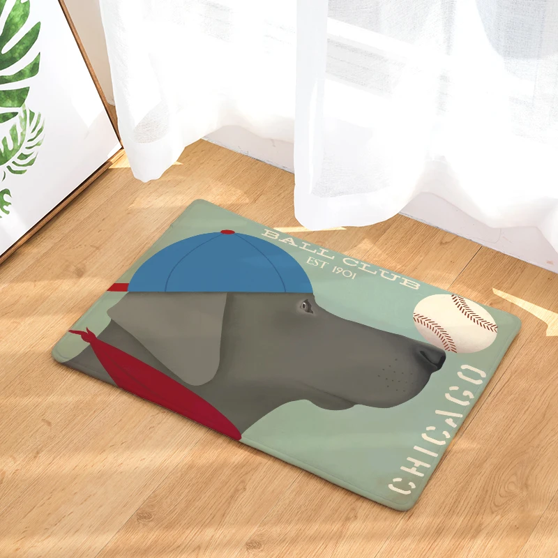 Скандинавский INS Стиль Печатный дверной коврик собака ковер с рисунком коврик с растительным рисунком дверь спальни кровать покрыта одеялом