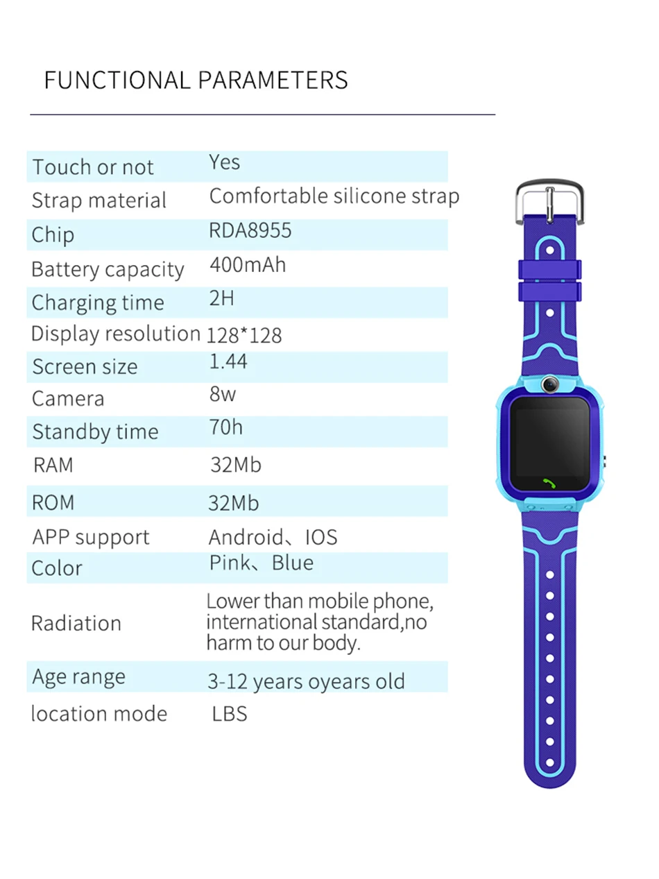 LIGE New Children Smart Watch Kids IP67 Waterproof LBS Positioning Voice Call Anti-lost Baby smartwatch SOS emergency call