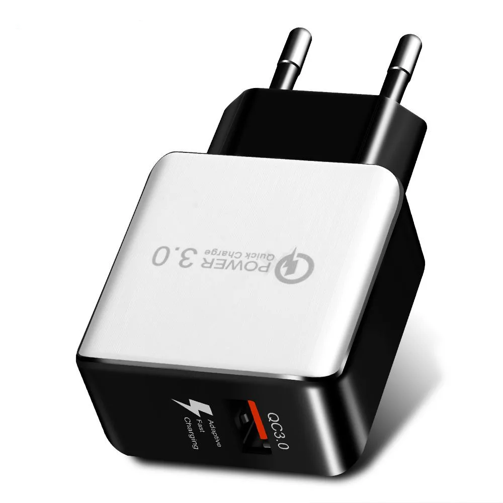 

Quick Charge QC 3.0 USB Wall Fast Travel Charger For Samsung Huawei Xiaomi For iphone X XS phone Android Type C Micro USB cable