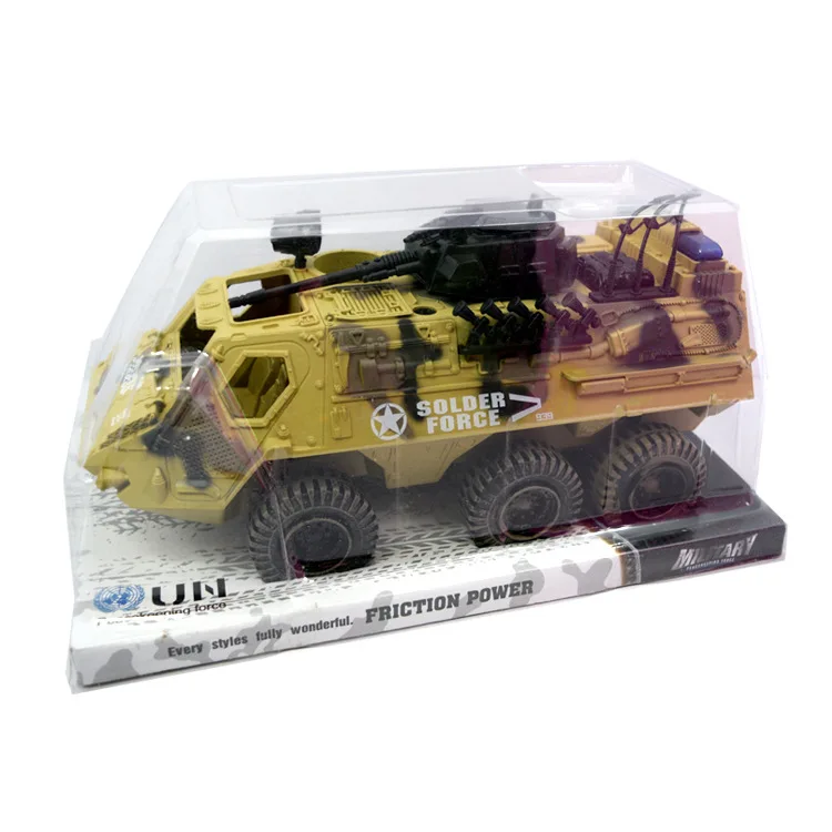 Большой размер Военный бронированный автомобиль игрушка камуфляж инерционный Танк модель автомобиля детский день подарок для мальчика припоя сила - Цвет: Цвет: желтый