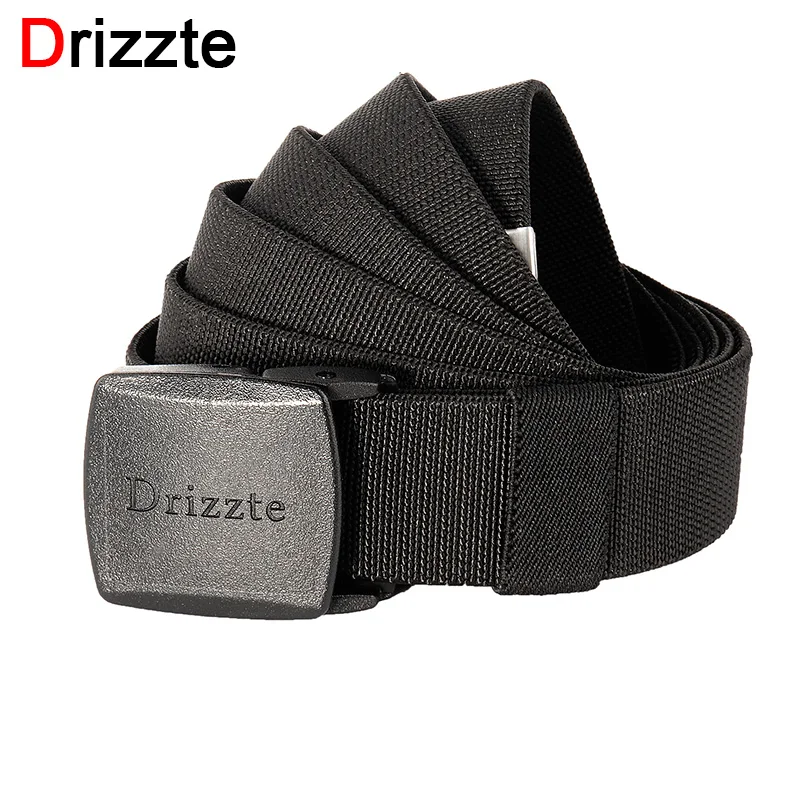 Drizzte Big /& Tall 47-75/'/' Mens Elastic Stretch Nylon Belt YKK Plastic Buckle