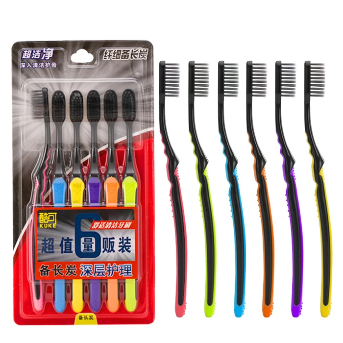 Бамбуковая зубная щетка Deep Clean Nano Escova De Dente Мягкая со щетиной гигиена полости рта