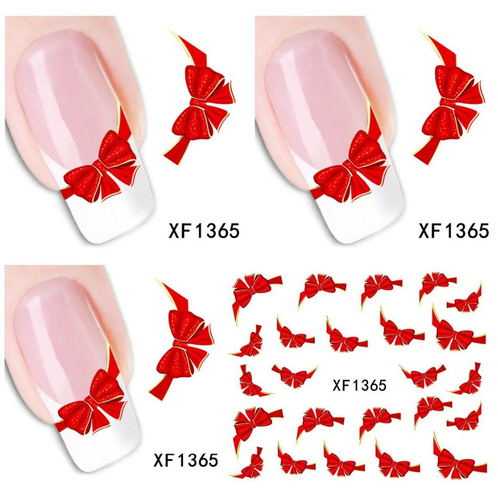 Buy 1 Aheet XF1365 Watermark Water Transfer Design Red