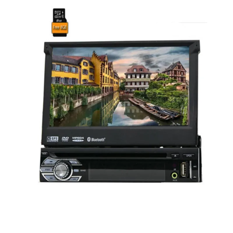 Cheap 2017 New 1din car dvd player universal 7inch sliding HD digital touch GPS car audio stereo Bluetooth car auto 3