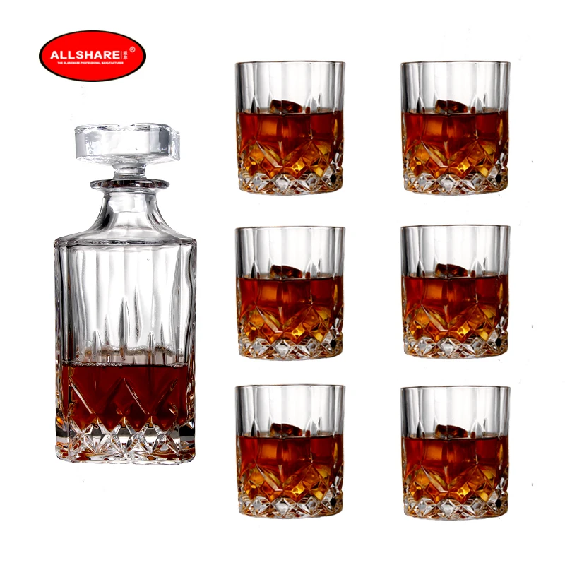 whiskey glass bottle set 07
