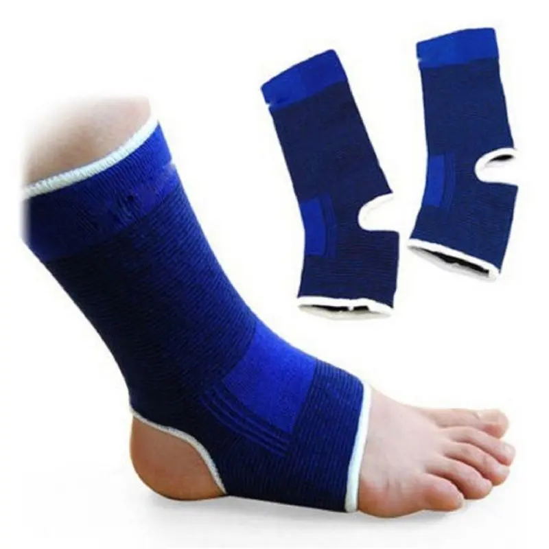 1 Pair of Elastic Ankle Support Brace Compression Wrap Sleeve Bandage Sports Relief Pain Foot Protection Sport Accessories
