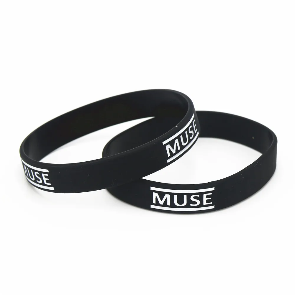 Lukeni 1 шт. Лидер продаж Мода Muse силиконовый браслет для любителей музыки Черный силиконовой резины Браслеты и браслеты подарок SH117