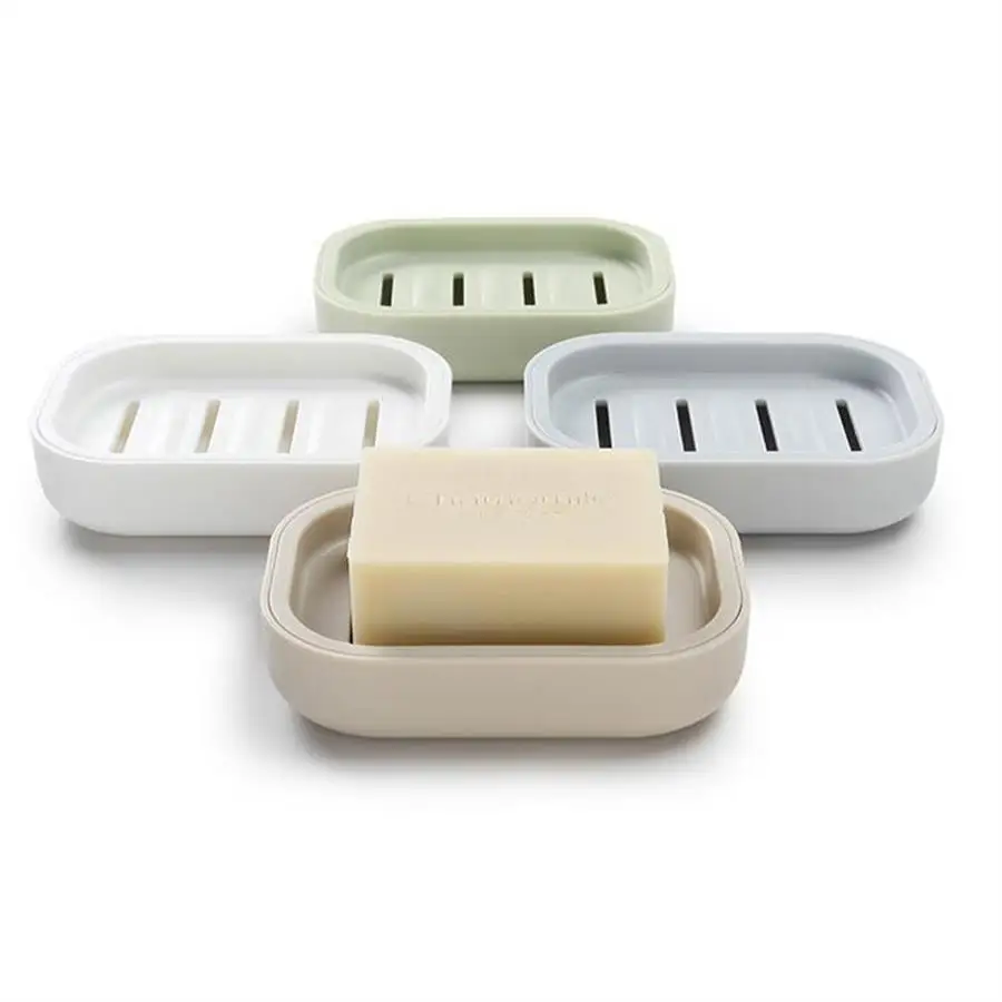 

Portable Bathroom Accessories Plastic Soap Dish Case Holder Container with Draining Soap Saver Box for Bath Home Travel