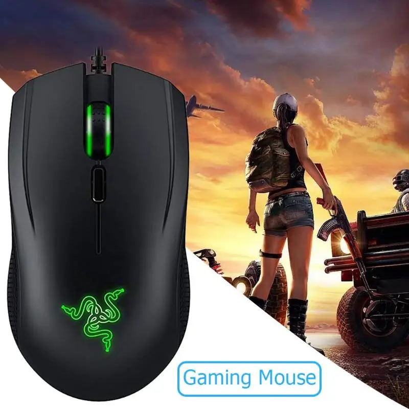 Игровая мышь razer Abyssus 2000, 2 модели, USB 2000 dpi, проводная, 3 клавиши, программирование макросъемки, игровые мыши+ комплект коврика для мыши, для настольного ноутбука