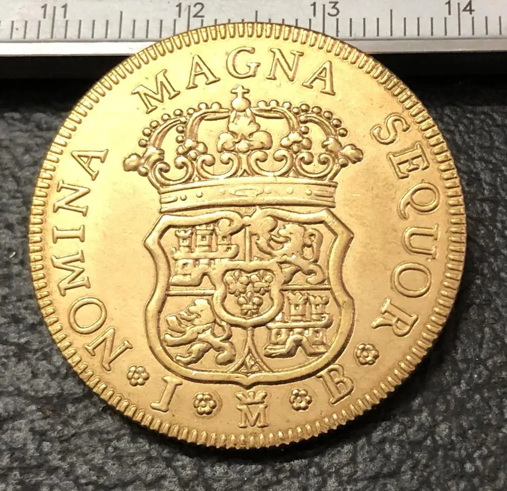 1748 Испания 4 Escudos Фернандо VI Золотая копия монеты|Безвалютные монеты| |