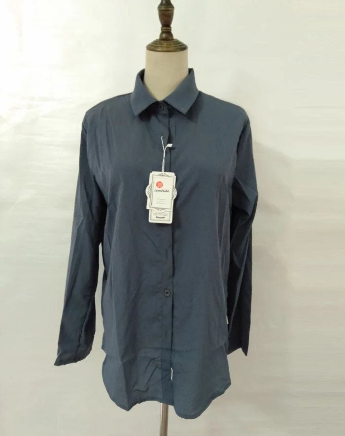 Ladies White Long Sleeve Chiffon Shirt Black Long Tops Women New Turn Down Collar Shirt Blouse Button Office Workwear Shirts Top 23