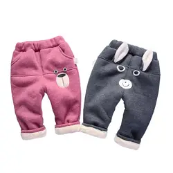 Зимние штаны для малышей коллекция 2019 года, осенняя теплая одежда для малышей повседневные детские штаны с рисунком для мальчиков и