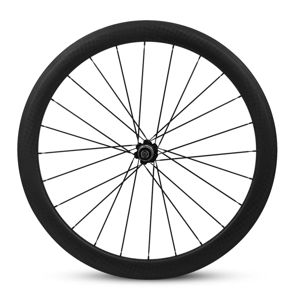 Discount 2018 New Carbon wheelset 47*27mm wider rim more aero Tubeless V-brake disc brake hub for Gravel Bike Road bike carbon wheel 1