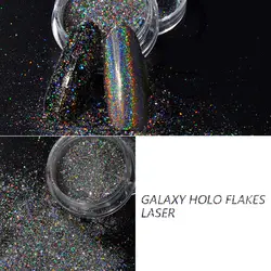 Лазерная Bling вкраплениями Гвозди 0.2 г Galaxy Холо хлопья изменить Цвет Chrome Magic ногтей блестит эффект нерегулярные Дизайн ногтей порошки