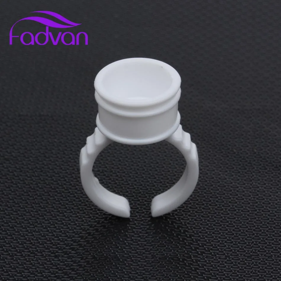 5* 100pcs High Quality Plastic Eyelash Extension Glue Rings,Eyelash Extension Glue Holder Tattoo Glue Gel Container