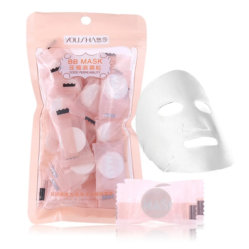 

20pcs/bag Compressed Facial Face Mask Mascarillas Faciales Coreanas DIY Disposable Mask Paper Deep Cleansing Skin Whiten