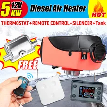 

12V 8000W LCD Monitor Air diesels Fuel Heater Single Hole 8KW 10L Tank Remote Control For Trucks Boats Bus Car Trailer Heater