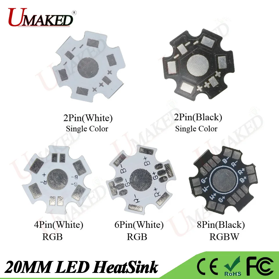

High Power 1W 3W 5W LED Aluminum Base Plate PCB Board Heat Sink Substrate 20mm Star Kit DIY Cooling Heatsink 20mm for 1 3 5 Watt