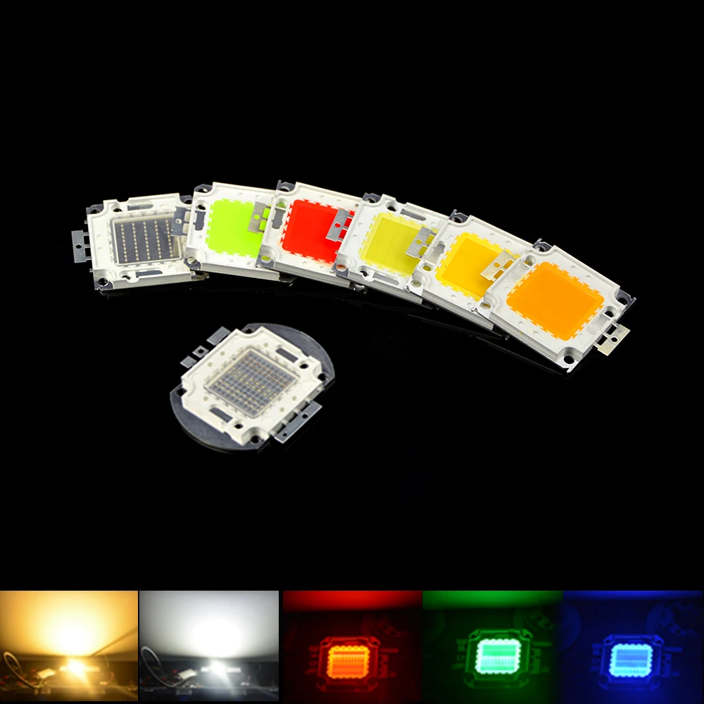 

Colorful RGB LED Chip Floodlight Lighting Source Warm White /Red/ Blue Integrated COB Chip DIY For Spotlight Bulb Lamp 10W-100W