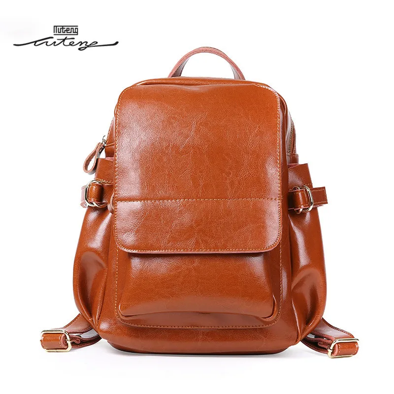 

TU-TENG Women Backpacks Men Functional Everyday Backpack Black Softback Female Girl Bags Solid Black Backpack G70980