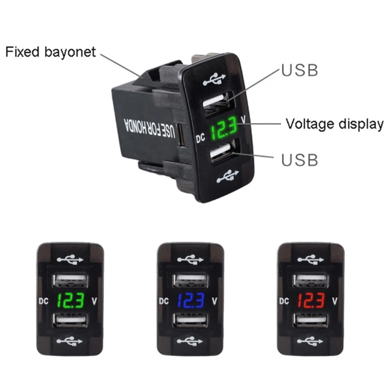 36x23 мм 12V 24V устройство для автомобиля с двумя портами USB Зарядное розеткой
