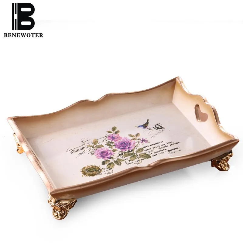 Vintage Wooden Tray Farmhouse Style Wedding Decoration Jewelry