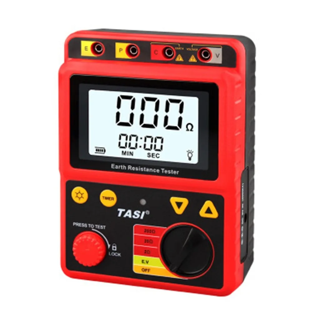 

New Arrival High-precision 0-2000 Ohm Megohmmeter Voltmeter Digital Earth Ground Voltage Resistance Tester Large Screen Display