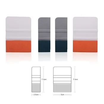 

FOSHIO 4pcs Car Sticker Styling Squeegee Set Vinyl Film Car Wrap No Scratch Suede Felt Scraper Vehicle Car Window Tint Scraper