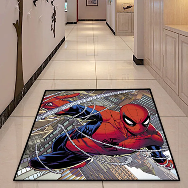 

The Avengers Spider-Man Carpet Floor Mat Antiskid SUPER HERO Universe Action Figure Collection Model Toy M536