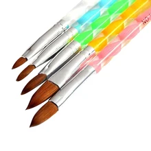 2015 New 5Pcs 3D Acrylic Design Nail Art Salon Painting Drawing UV Gel DIY Brushes Pens Tool Set For Beauty Decorations 6FHW