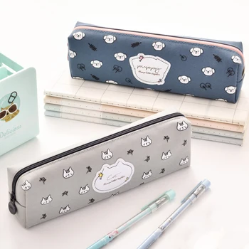 

Kawaii DELI Pencil Bag Cute Cartoon Cat/sheep Pattern Pen Pencil Case Storage Tool Organizer Creative Office Stationery Supplies