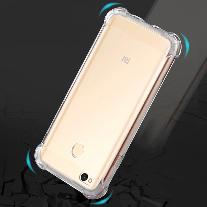 phone case xiaomi redmi 4x airbag silicone bumper shockproof soft clear cover for xiaomi redmi 4x case for xiaomi redmi 4 pro