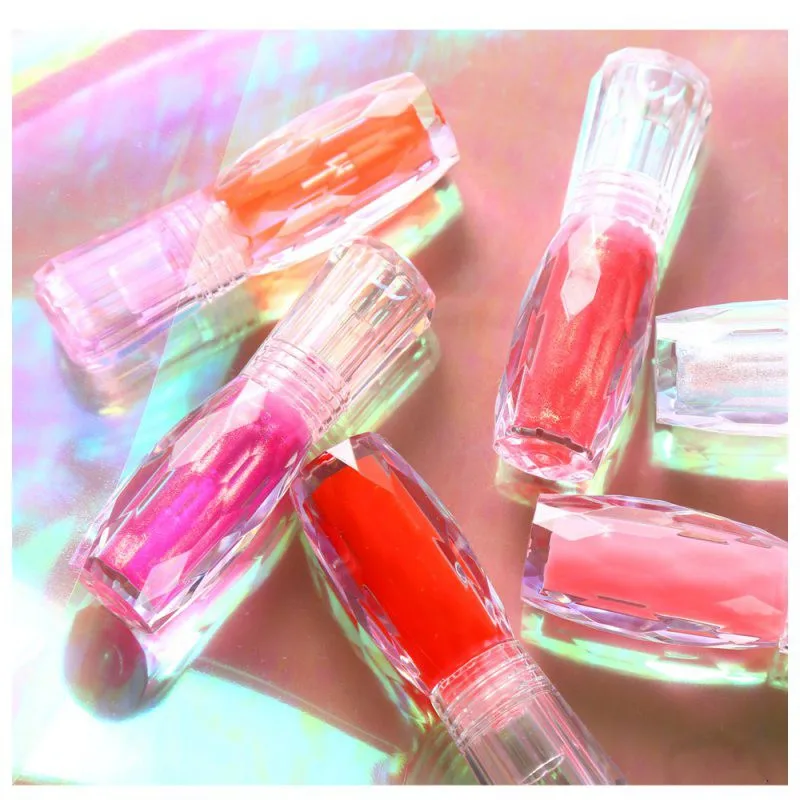 New 6 Colors 3D Crystal Liquid Lip Gloss Natural Mint Jelly Color Moisturizing Lasting Lip gloss Sexy Lip Tint Cosmetic