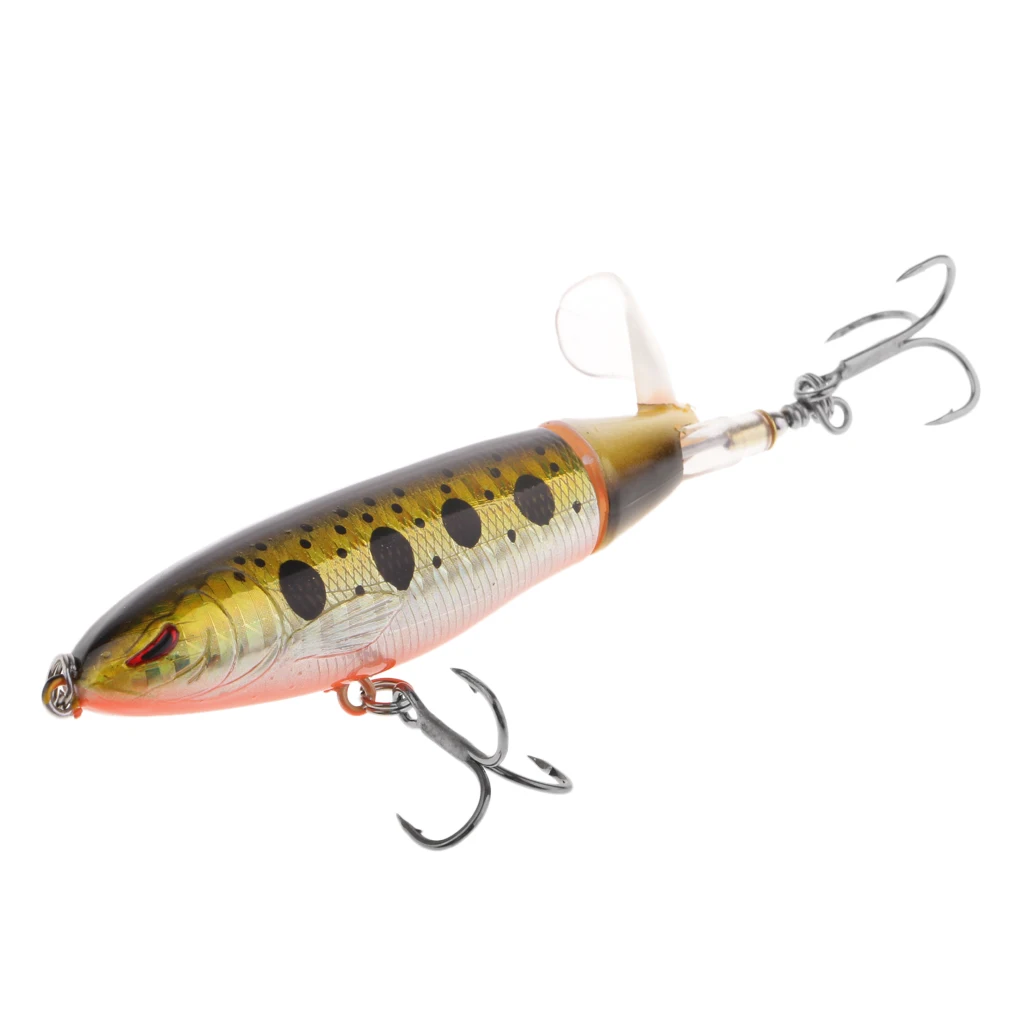 

Whopper Popper Topwater Fishing Lure Artificial Bait Hard Fishing Plopper Hook Soft Rotating Tail Fishing Tackle