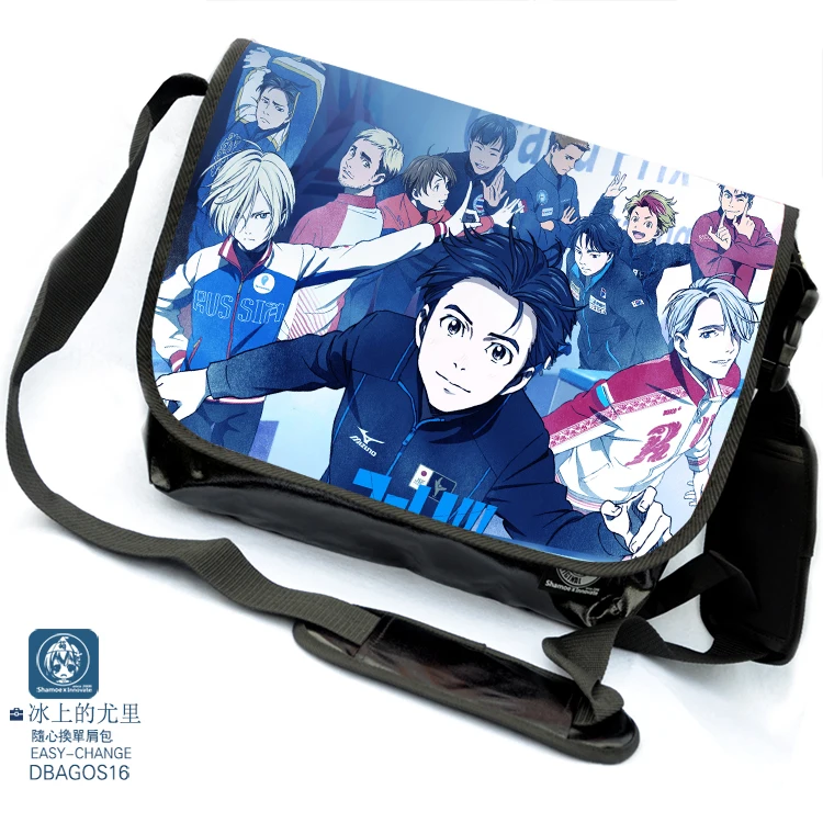 

Anime YURI!!! on ICE COSPLAY Student Japanese Shoulder Bag Casual Fashion Crossbody Harajuku Style Unisex