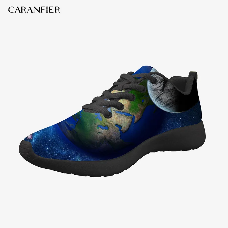 

CARANFIER Unisex Sneakers Starry Sky Pattern Casual Breathable Non-slip Round Toe Strap Running Shoes Four Seasons Universal